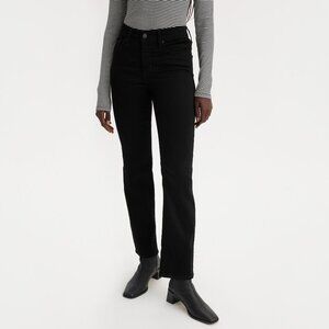 Levi's Womens 30 Slim Straight Leg Black Jeans